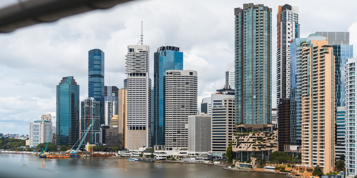 Brisbane skyline aerial view